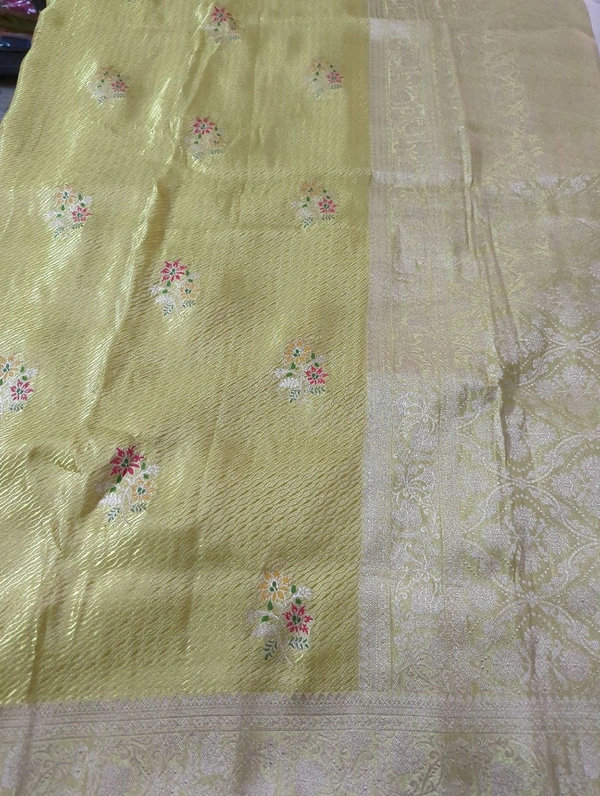 Pure Manipuri Weaving  - yellow and green