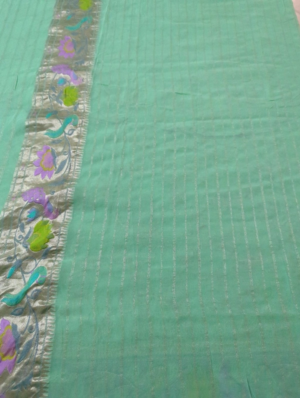 Pure Georgette Pythani - Jungle Mist