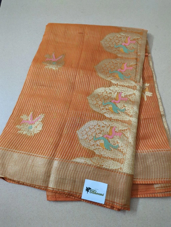 Pure Manipuri Silk Weaving  - orange
