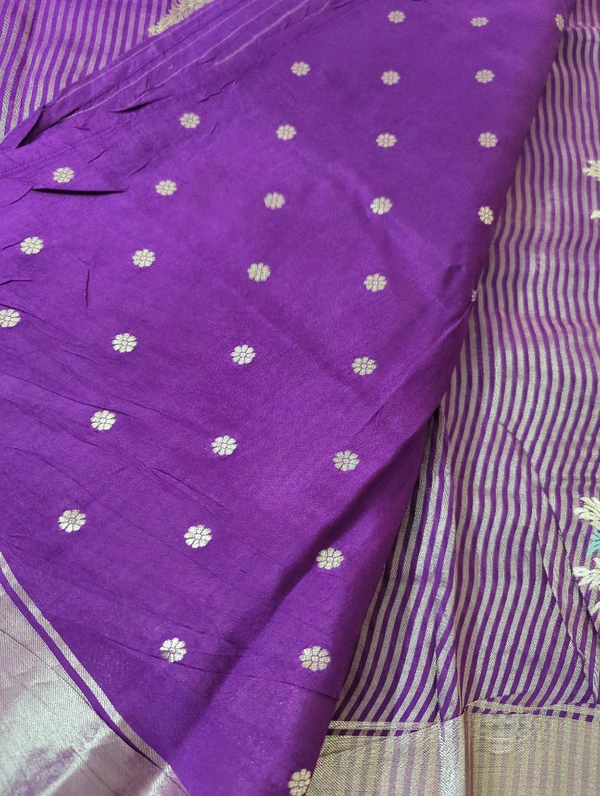 Pure Manipuri Silk Weaving  - Purple