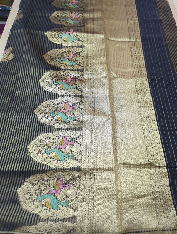 Pure Manipuri Silk Weaving  - Black