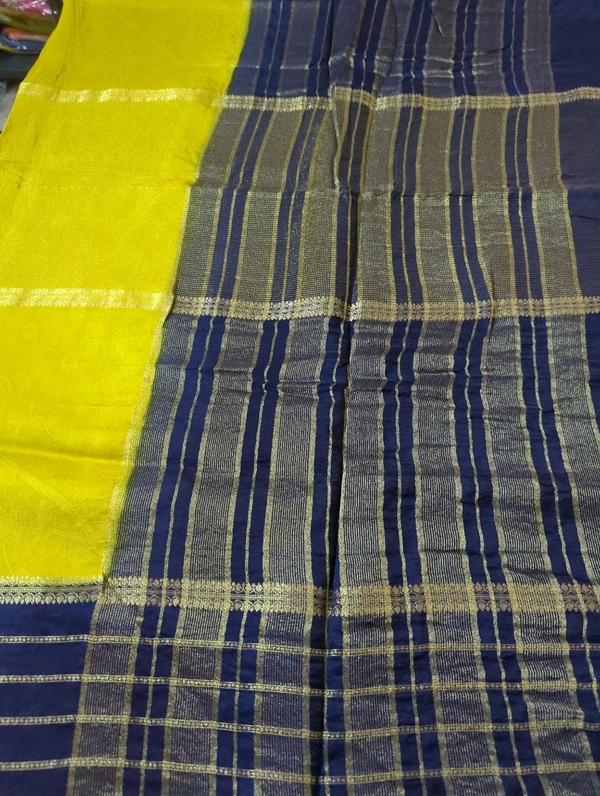 Latest Mysore Crepe - gold