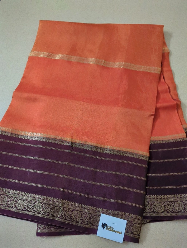 Latest Mysore Crepe - orange