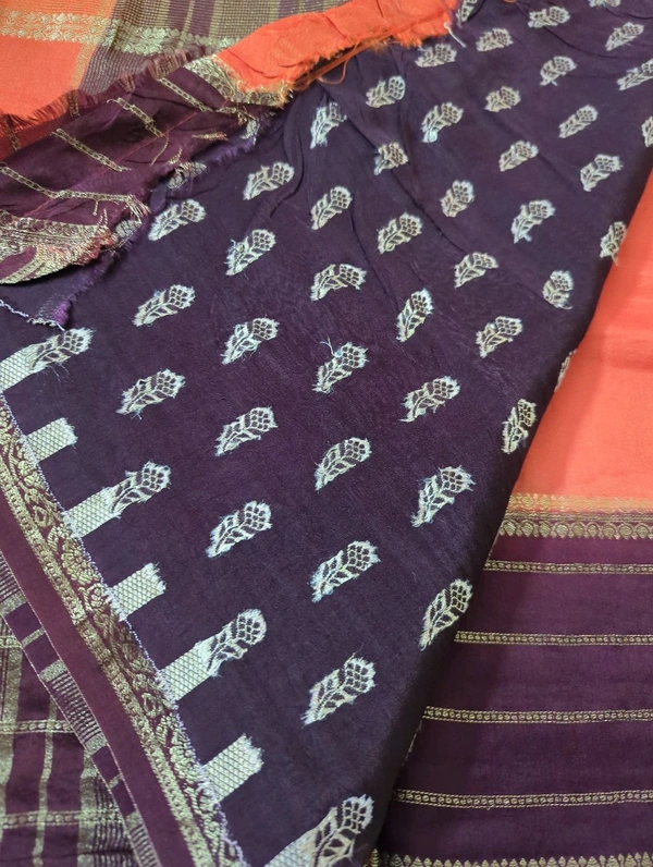 Latest Mysore Crepe - orange