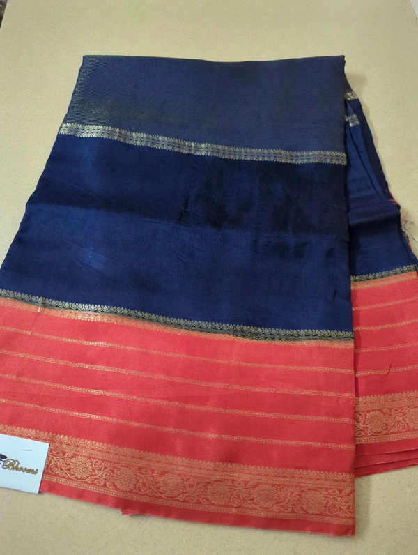 Latest Mysore Crepe - Navy Blue