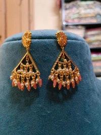 Designer Black Diamonds With Gold Copy Earrings  - Gray, Vz, 1 Week Dispatch Time