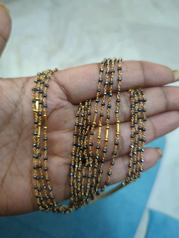 Black Diamonds With Gold Pipes 4 Lines  - 1 week dishpatch time, 20 inches, HD