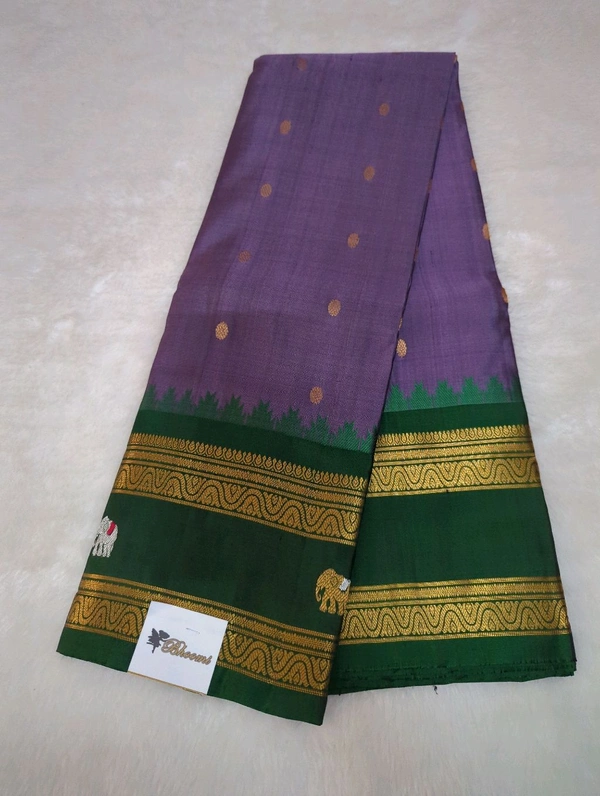 Pure Handloom Gadwal Pattu - Wisteria