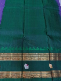 Pure Handloom Gadwal Pattu - Wisteria