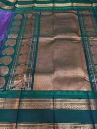 Pure Handloom Gadwal Pattu - Wisteria