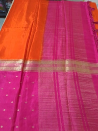 Pure Mysore Dola Weaving  - orange