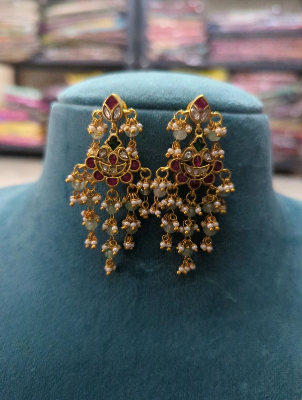 Beautiful Jadur kundan ear rings - vz