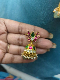 Premium Jadua Kundan Jumkies  - vz