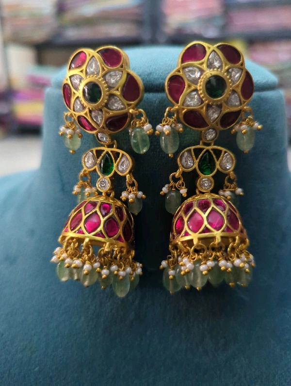 Designer Jadua Kundan Jumkies  - vz