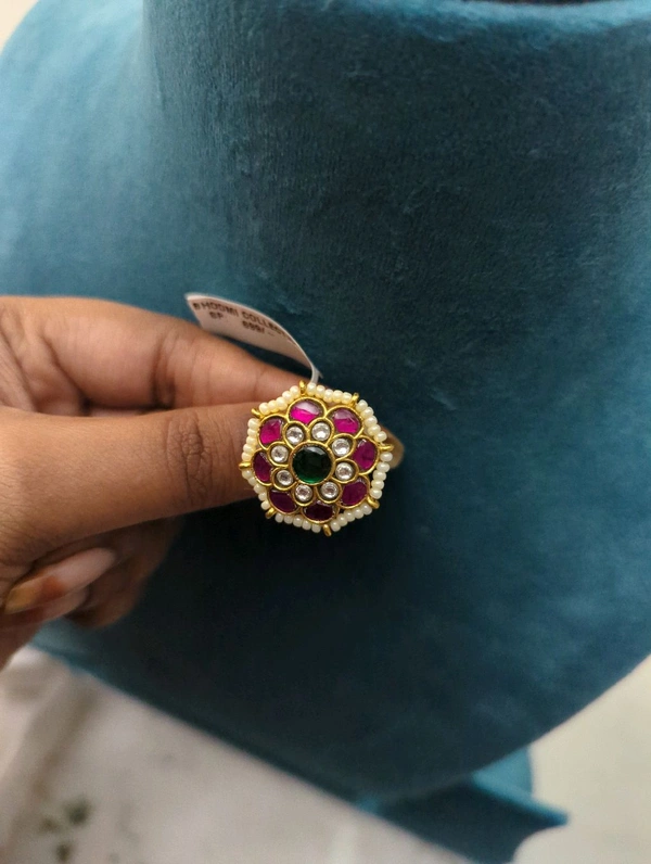 Designer Jadua Kundan Finger ring - vz