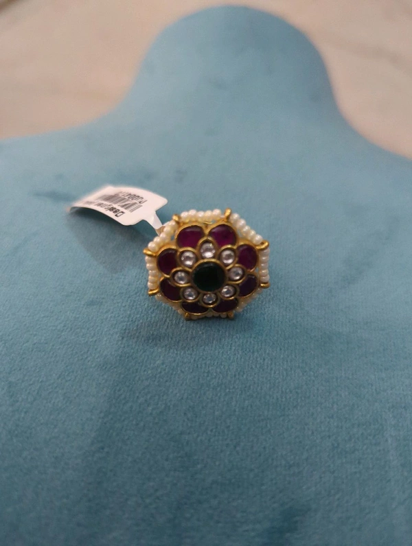 Designer Jadua Kundan Finger ring - vz