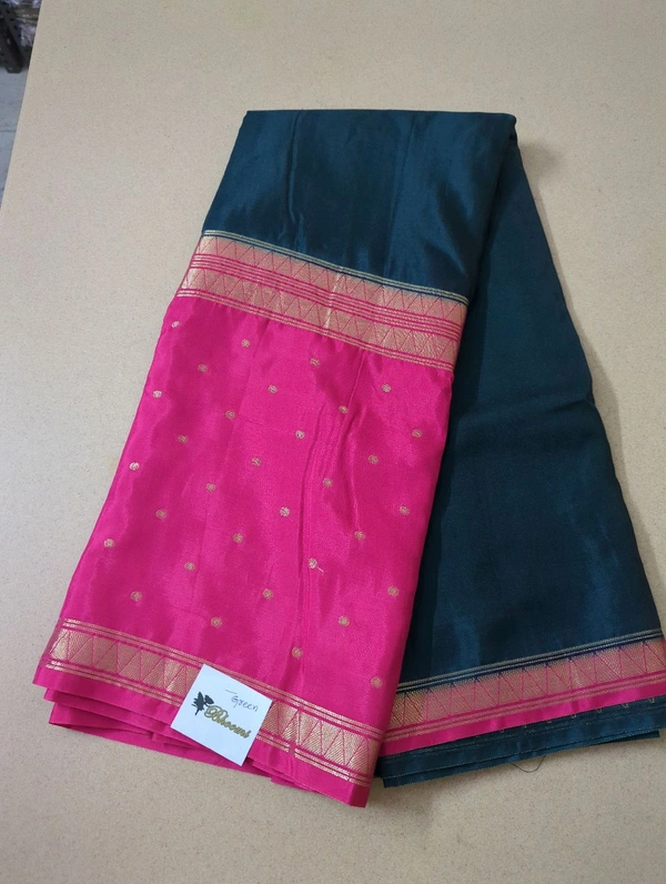 Pure Mysore Dola Weaving  - green