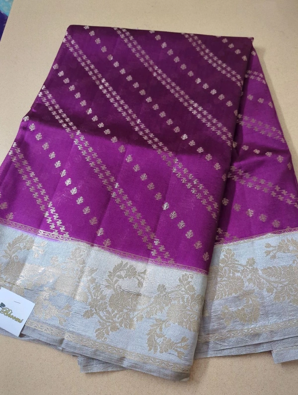 Pure Raw mango Pattu  - Purple