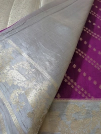 Pure Raw mango Pattu  - Purple