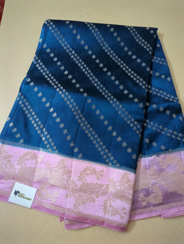 Pure Raw mango Pattu  - teal