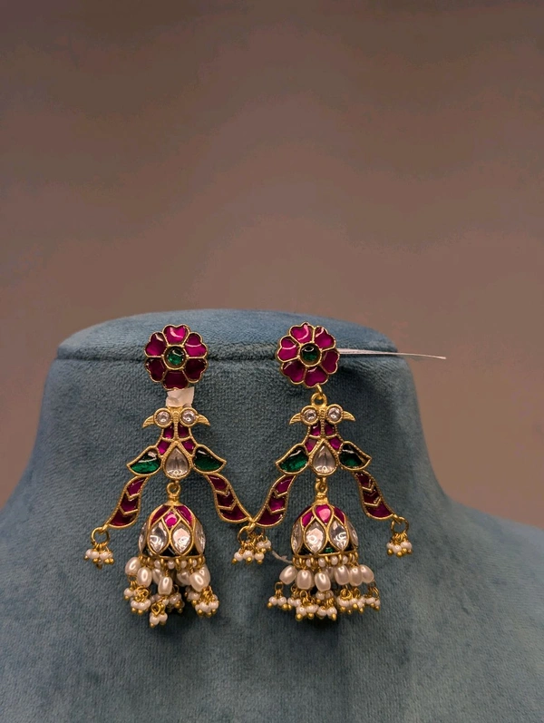 Designer Jadua Kundan Jumkies  - Vz