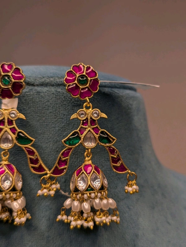 Designer Jadua Kundan Jumkies  - Vz