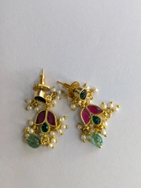 Simple Jadua Kundan Earrings  - Vz