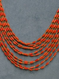 Real Corals With Swaroski Gold Copy  - Vz