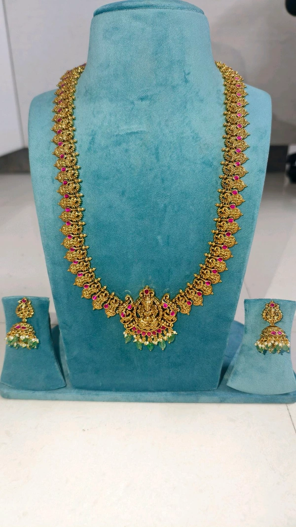 Jadau Kundan Nakshi Long Haram - HD