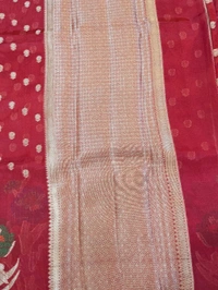 Fancy Organza Jamdhani - Red