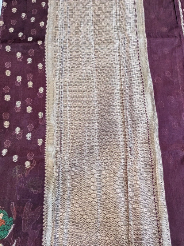 Fancy Organza Jamdhani - Morocco Brown