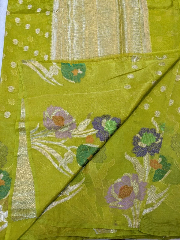 Fancy Organza Jamdhani - yellow