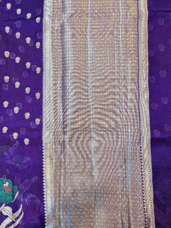 Fancy Organza Jamdhani - Purple