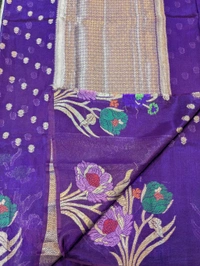 Fancy Organza Jamdhani - Purple