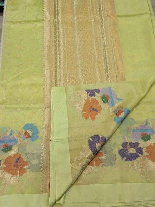 Fancy Organza Jamdhani - green