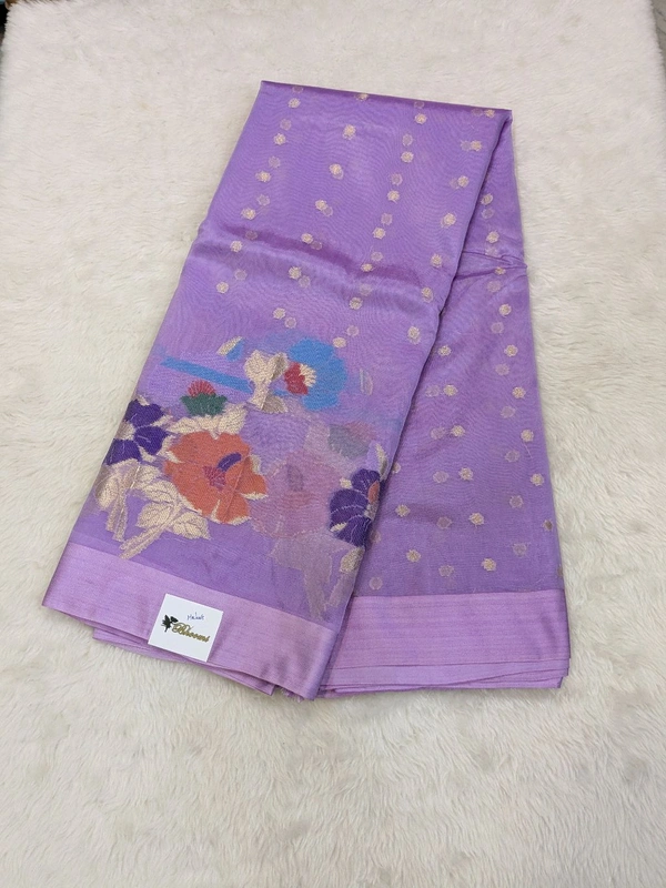 Fancy Organza Jamdhani - Mauve