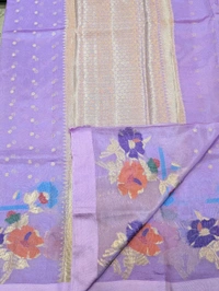 Fancy Organza Jamdhani - Mauve