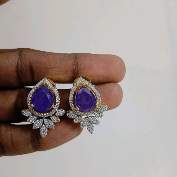 Beautiful Diamond Copy Stud's  - Vz, violet