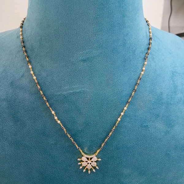 Black Diamonds With Swarovski With Designer Pendant  - HD