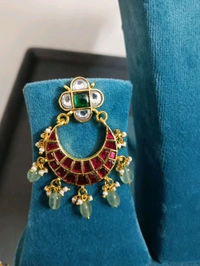 Jadai Kundan Chandbali Earrings 