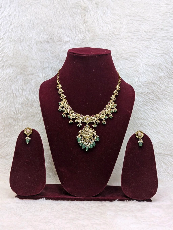 Gold Copy Nakshi Neck Set  - Vz