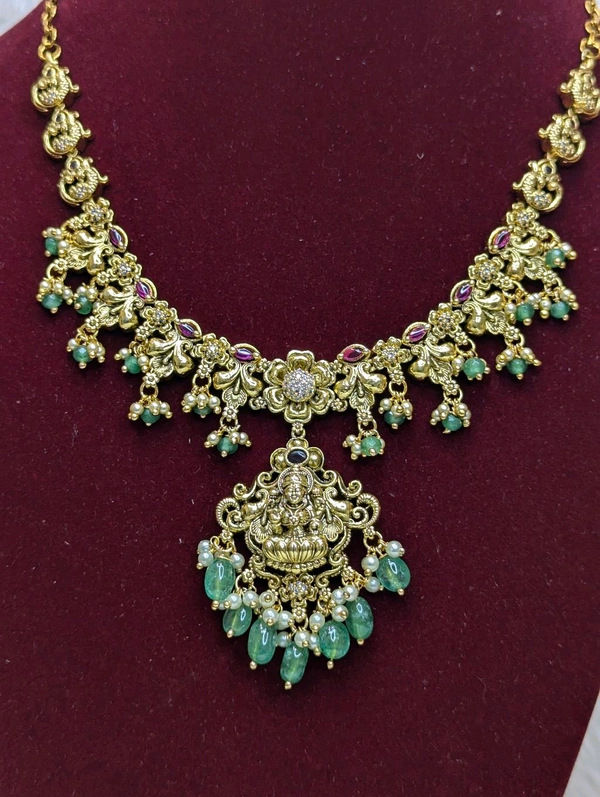 Gold Copy Nakshi Neck Set  - Vz