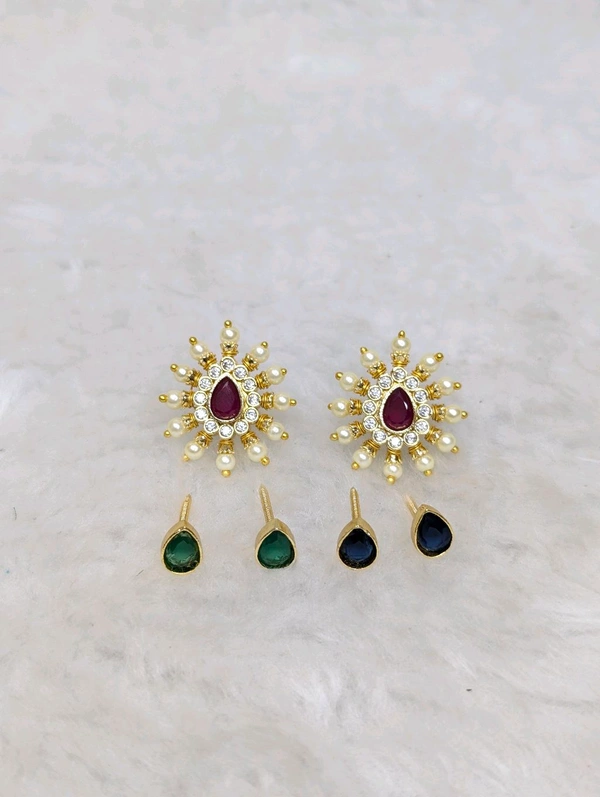 Gold Copy Changeable Ear Studs - Vz