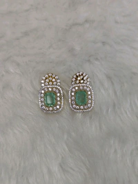 Premium Diamond Copy Earring  - Vz, Snowy Mint