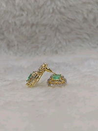 Premium Diamond Copy Earring  - Vz, Snowy Mint