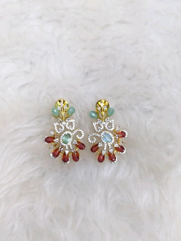 18 Ct Replica Trendy Ear Rings  - Vz, Wild Watermelon