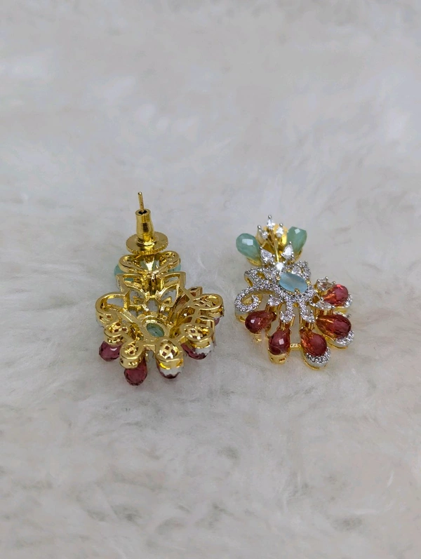 18 Ct Replica Trendy Ear Rings  - Vz, Wild Watermelon