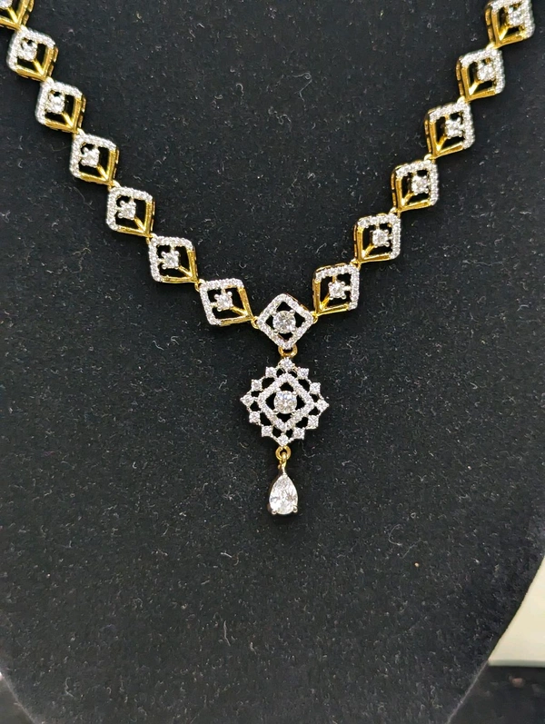 Premium Diamond Copy Neck Set  - Vz