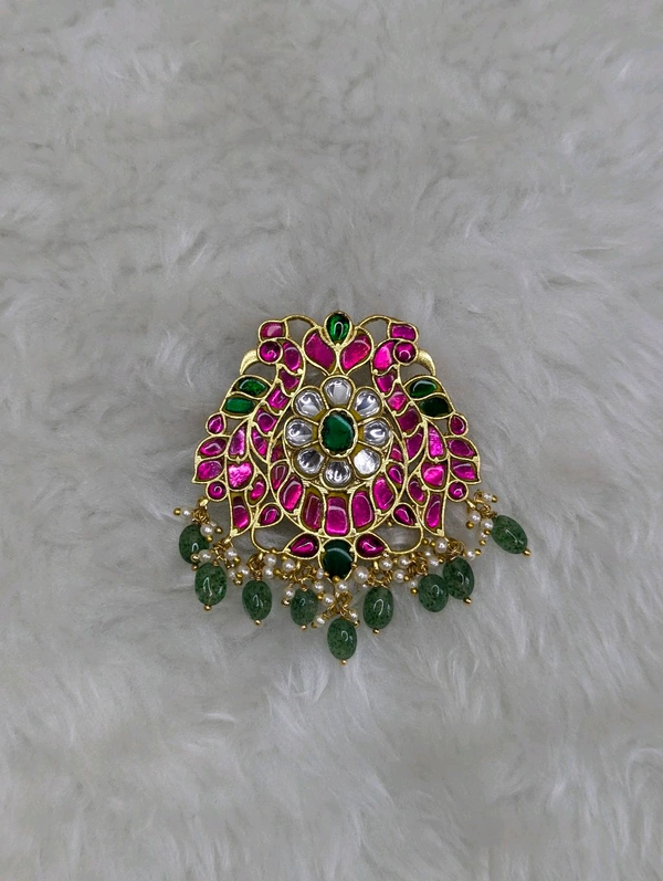 Premium Jadua Kundan Grand Pendent  - Vz
