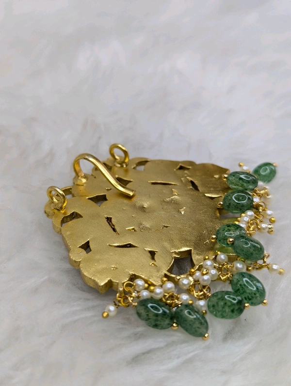 Premium Jadua Kundan Grand Pendent  - Vz